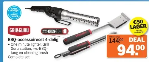 Aanbieding: BBQ-accessoireset 4-delig