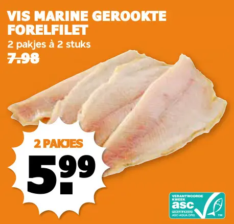 Aanbieding: Gerookte forelfilet
