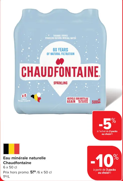Offre: Eau minérale naturelle