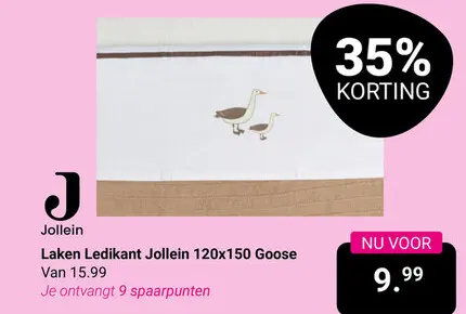 Aanbieding: Laken Ledikant Jollein 120x150 Goose