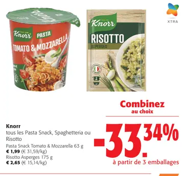 Offre: Knorr Pasta Snack, Spaghetteria ou Risotto