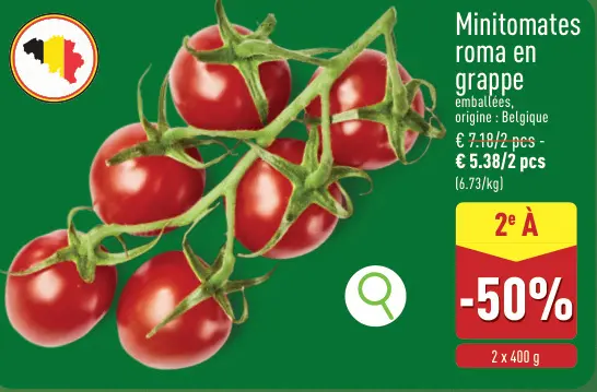 Offre: Minitomates roma en grappe