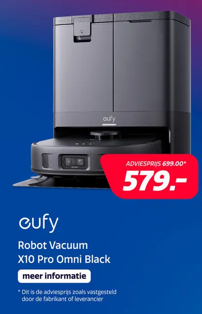 Aanbieding: Eufy Robot Vacuum X10 Pro Omni