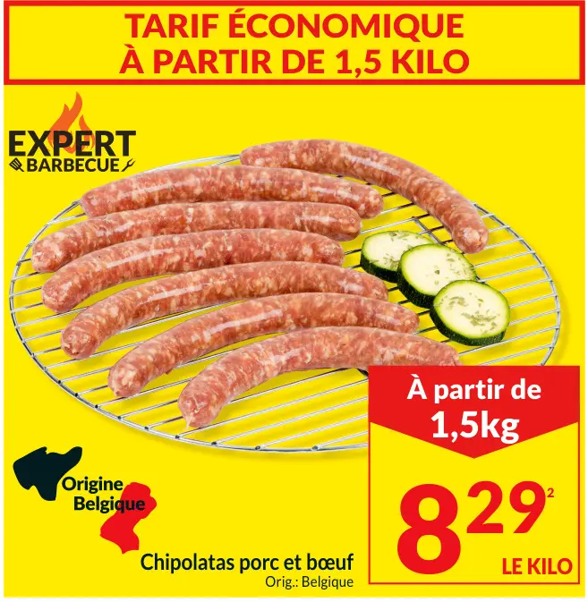 Offre: Chipolatas porc et bœuf