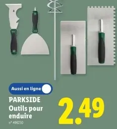 Offre: Outils pour enduire
