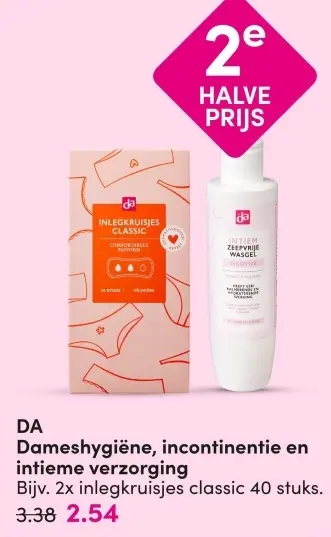 Aanbieding: Dameshygiëne, incontinentie en intieme verzorging