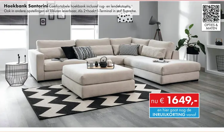 Aanbieding: Santorini hoekbank