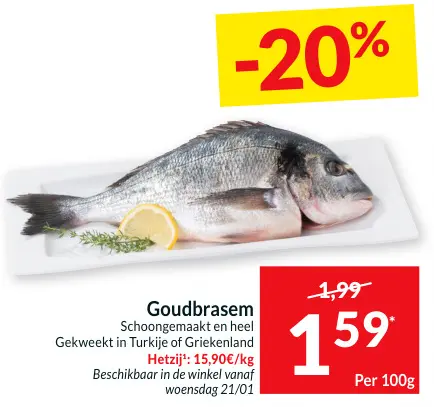 Promotie: Goudbrasem