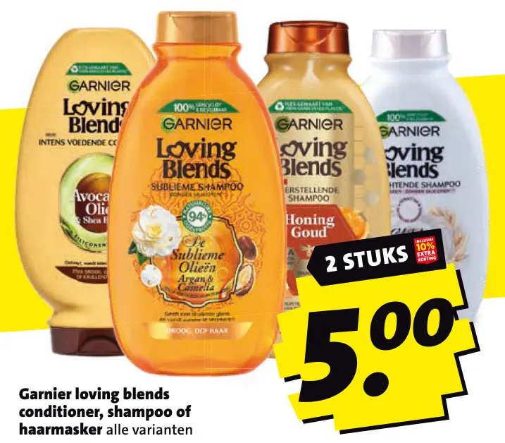 Aanbieding: Garnier loving blends conditioner, shampoo of