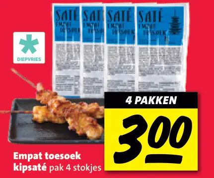 Aanbieding: Empat toesoek kipsaté