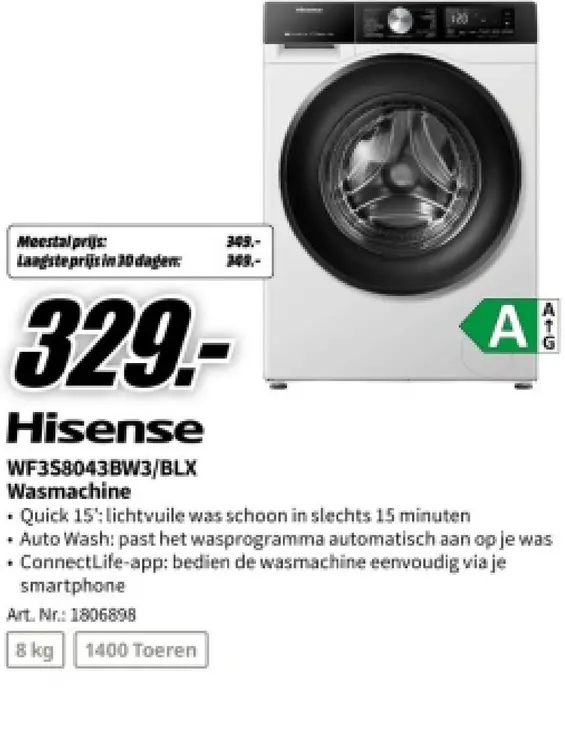 Aanbieding: WF3S8043BW3/BLX Wasmachine