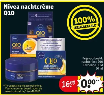 Aanbieding: Nivea nachtcrème Q10