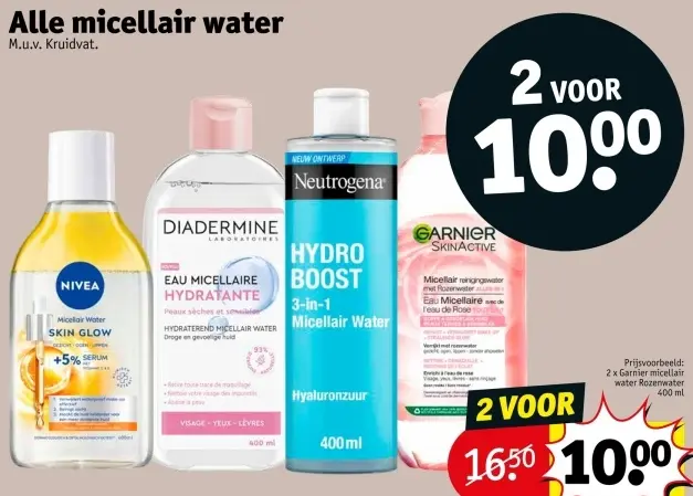 Promotie: Alle micellair water