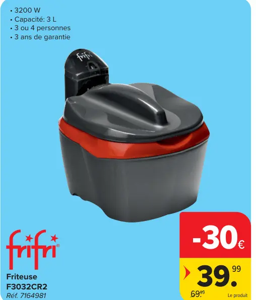Offre: Friteuse F3032CR2