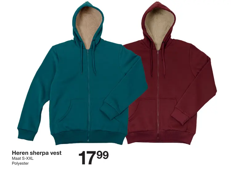 Aanbieding: Heren sherpa vest