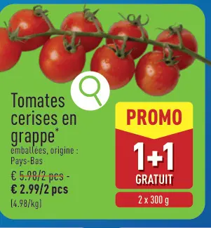 Offre: Tomates cerises en grappe