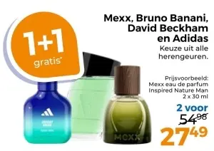 Aanbieding: Mexx, Bruno Banani, David Beckham en Adidas