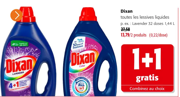 Offre: toutes les lessives liquides