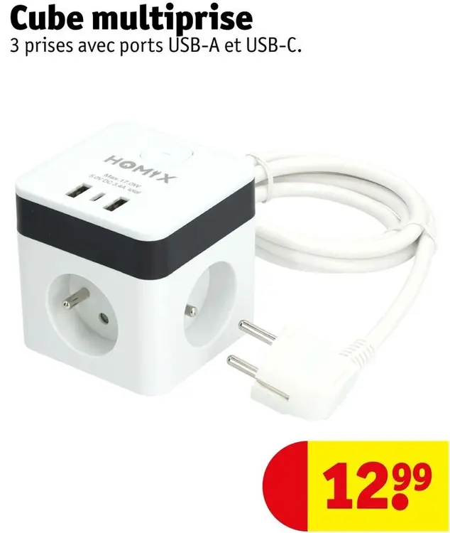 Offre: Homix Cube multiprise
