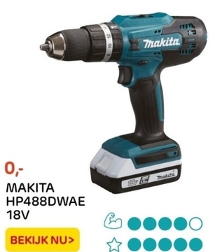 Aanbieding: MAKITA HP488DWAE 18V