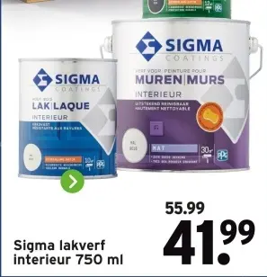 Aanbieding: Sigma lakverf interieur