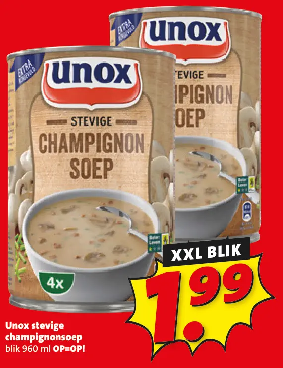 Aanbieding: Stevige champignonsoep