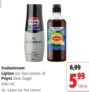 Promotie: Ice Tea Lemon of Pepsi Zero Sugar