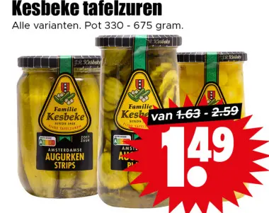Aanbieding: Kesbeke tafelzuren