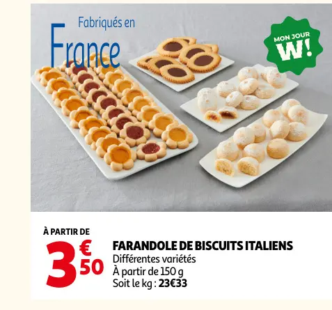Offre: Farandole de biscuits italiens