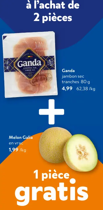 Offre: jambon sec tranches