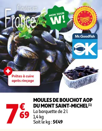 Promotie: Moules de bouchot aop du mont saint-michel