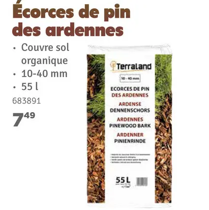 Offre: Écorces de pin des ardennes