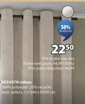 Promotie: NESVATN rideau
