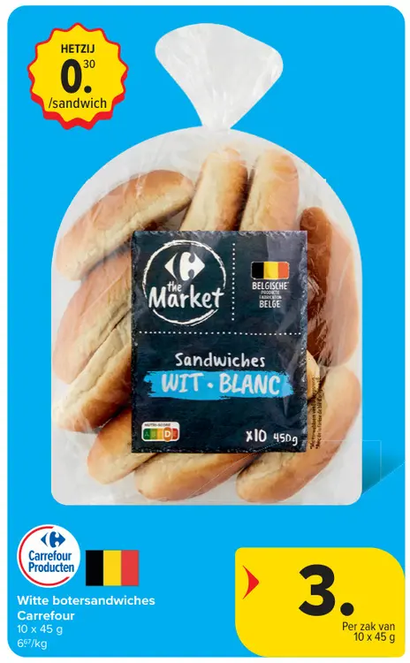 Promotie: Witte botersandwiches