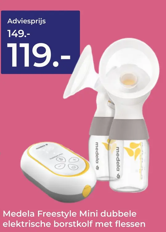 Aanbieding: Freestyle Mini dubbele elektrische borstkolf 