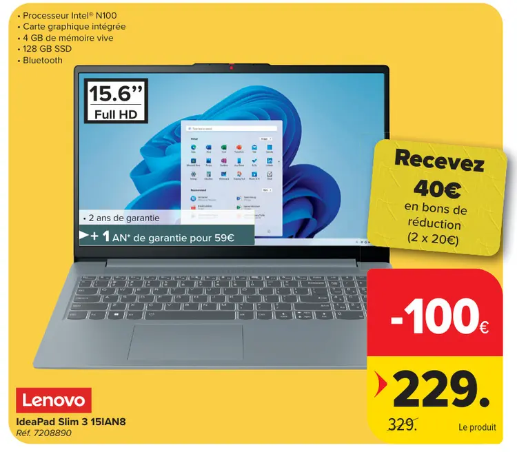 Offre: IdeaPad Slim 3 15IAN8