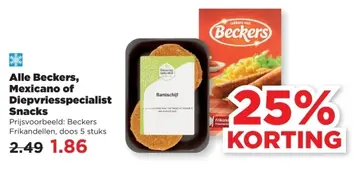 Aanbieding: Alle Beckers, Mexicano of Diepvriesspecialist Snacks