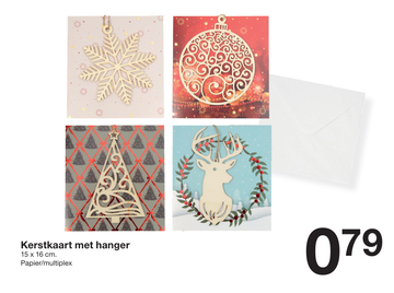 Aanbieding: Kerstkaart met hanger