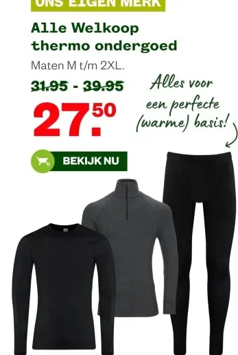 Aanbieding: Welkoop thermo ondergoed