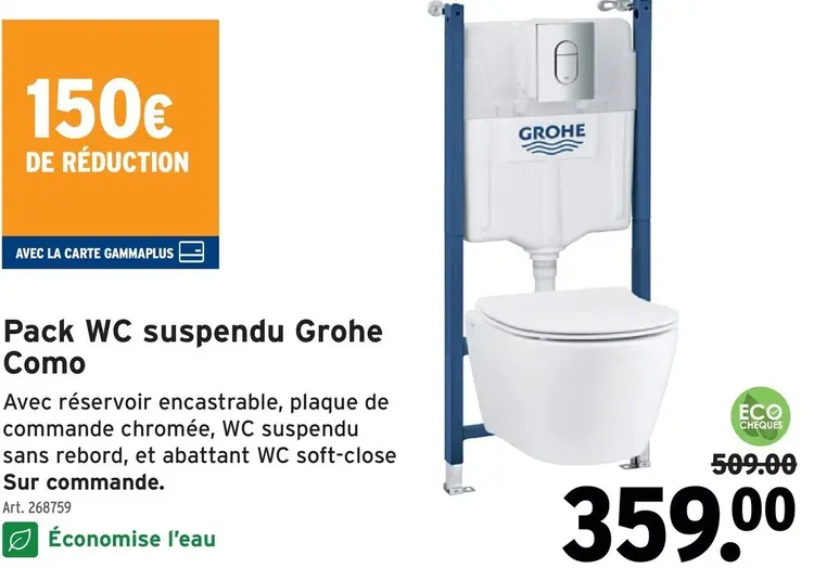 Offre: Pack WC suspendu Como