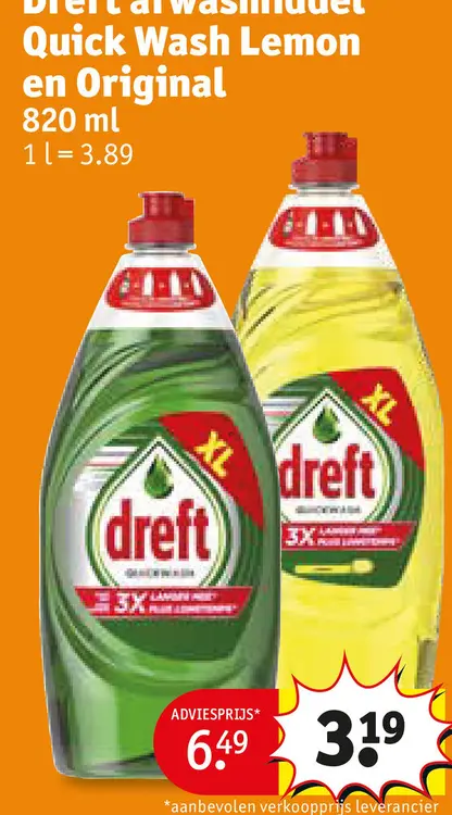 Promotie: Quick Wash Lemon en Original