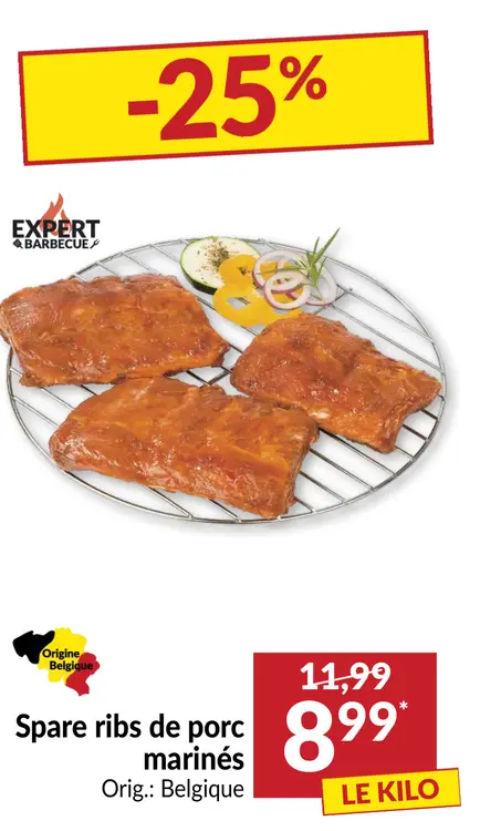 Offre: Spare ribs de porc marinés