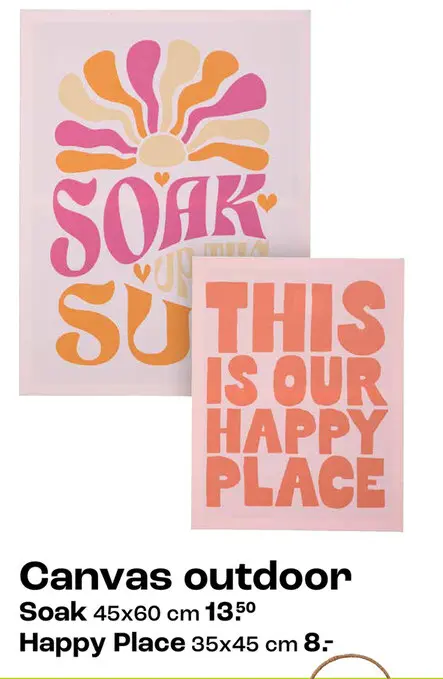 Aanbieding: Canvas outdoor