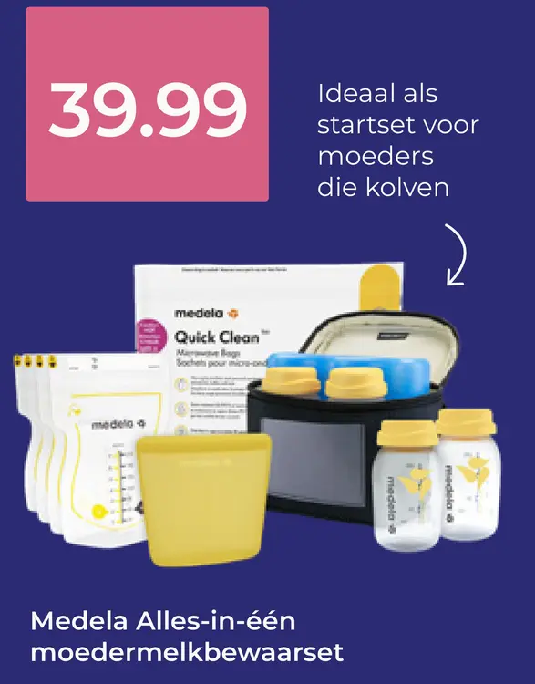 Aanbieding: Medela Alles-in-één moedermelkbewaarset