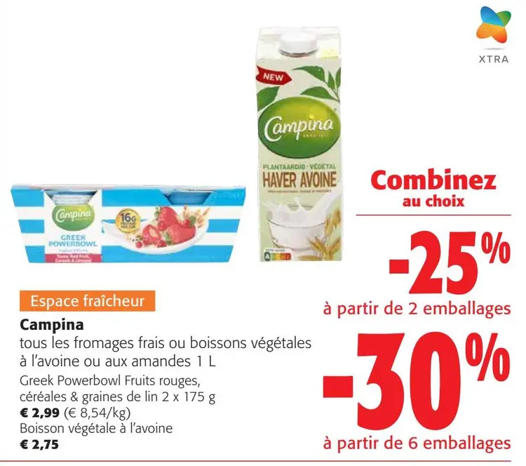 Offre: Campina Greek Powerbowl Fruits rouges, céréal