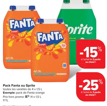 Offre: Pack Fanta ou Sprite