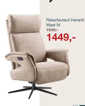 Aanbieding: Relaxfauteuil Heranti Maat M