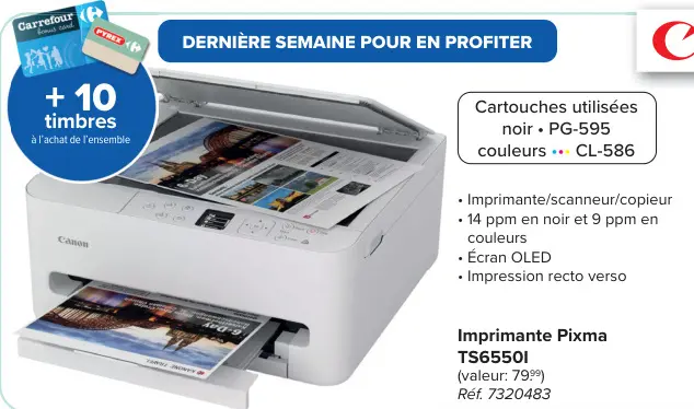 Offre: Imprimante Pixma TS6550I