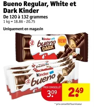 Offre: Bueno Regular, White et Dark Kinder