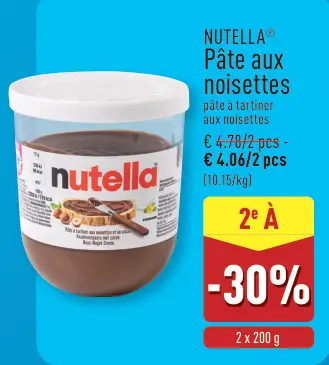 Offre: Pâte aux noisettes